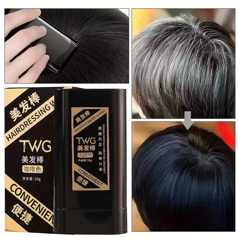 Portable Hair Dye Stick Waterproof Sweat Proof Covers Gray Suitable Qme