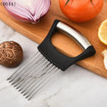 Stainless Steel Onion Cutter Holder Food Slicers Assistant Tomato Qme Default Title
