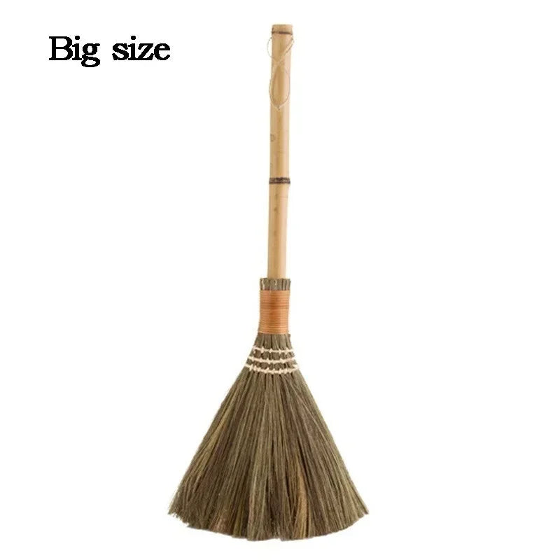 Broom Natural Wood Floor Sweeping Hair Fur Household Cleaning Tool Qme L