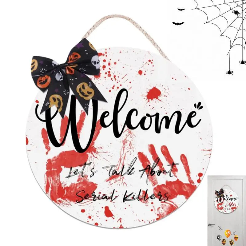 Halloween Wreaths Front Door Scary Decorations Sign Porch Decor Qme China Mainland