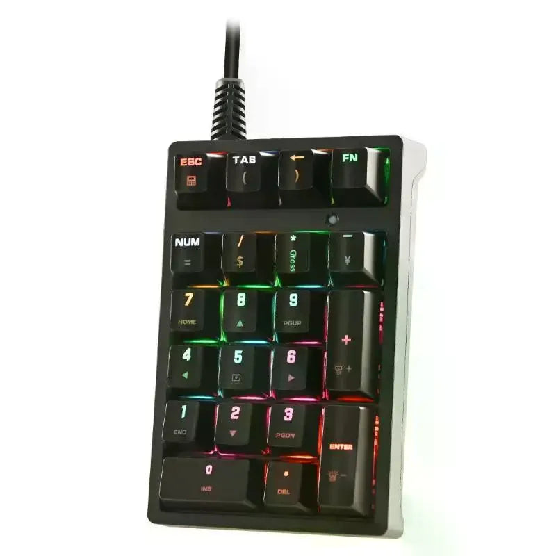 Wired Mechanical Numeric Keypad 21 Key Mini USB Number Pad Driver Qme