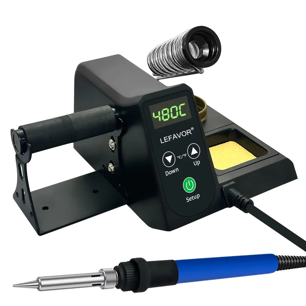 60W Digital Soldering Iron Station Temperature Adjustable LED Display Qme