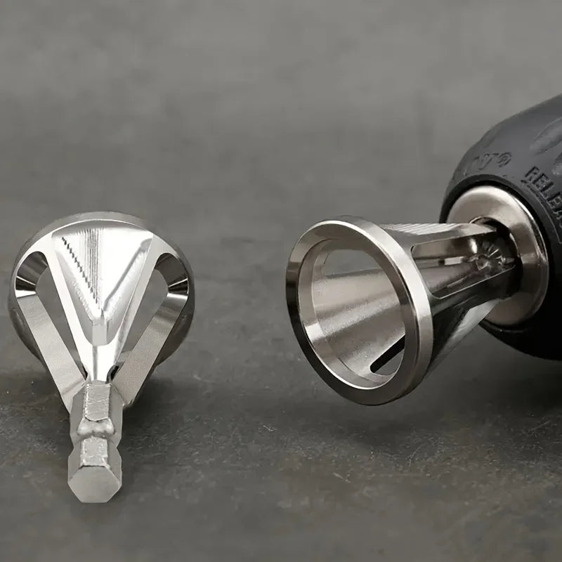 1pc Chamfering Tool, Metal Deburring External Chamfering Tool, Suitable For Various Chuck Electric Drilling Tools Qme