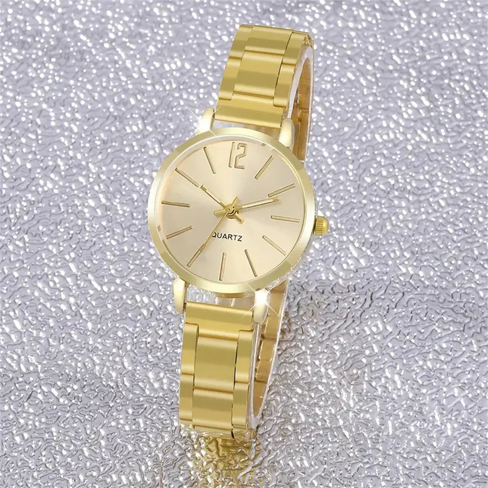 4pcs of fashionable business casual perfect classic luxury couple teenagers style quartz watch minimalist bracelet suit best Qme