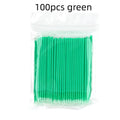 100pcs Microbrushes for Eyelash Extension Makeup Brush Swab Disposable Individual Applicators Mascara Eyelashes Brushes Qme 100pcs green