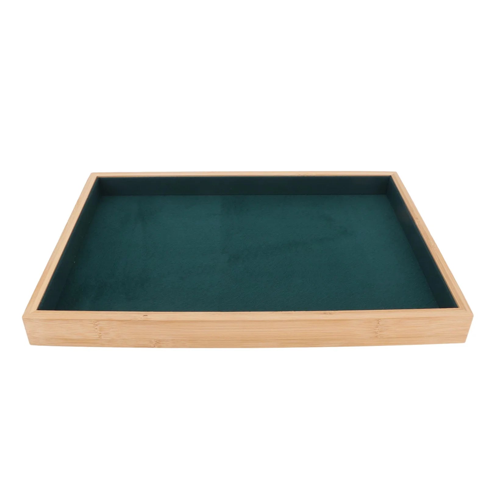 Jewelry Tray Elegant Multipurpose Wood Jewelry Drawer Organizer Lightweight Scratch Resistant Display Function for Jewerly Qme green