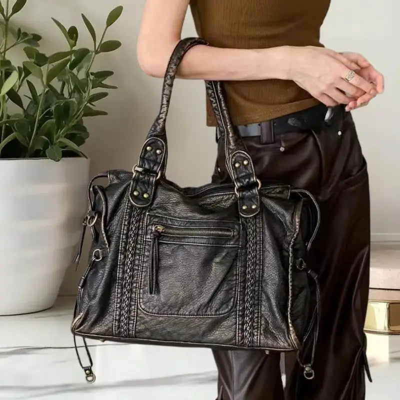Daily Travel Handbag Gifts Fashion Vintage Punk Tote Bag Large Qme