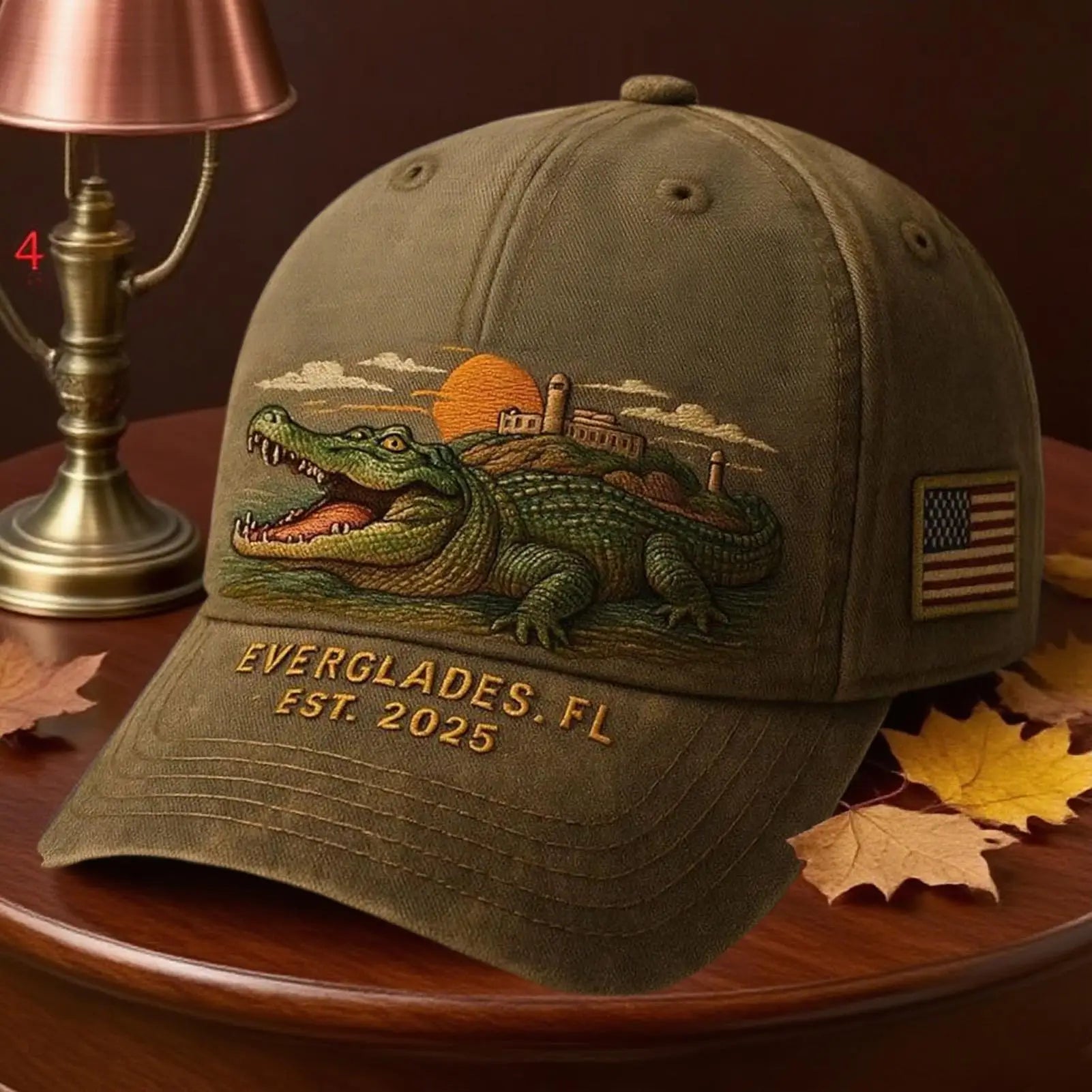 Baseball Hat Alligator Design Dad Hats For Men Wide Brim Sun Protection Headwear For Hiking Work Casual Fitness Golf Outdoor Qme