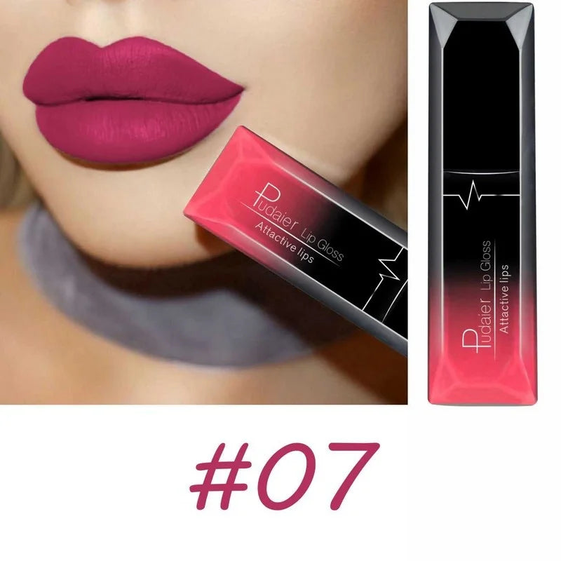 Matte Liquid Lipstick 17 Colors Long Lasting Lip Gloss Velvet Cream Qme 07