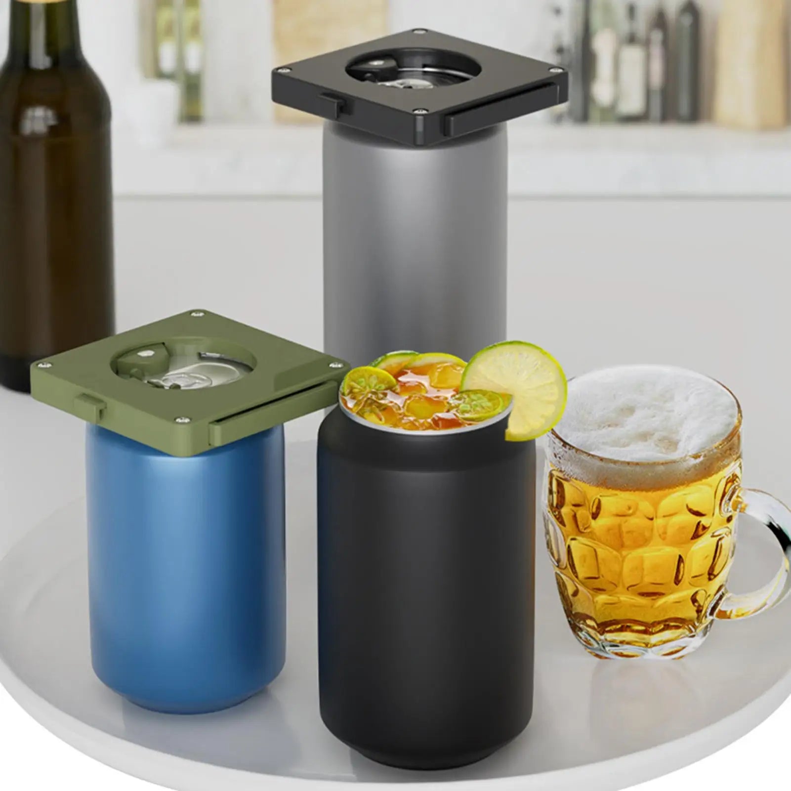 Manual Rotary Can Opener Heavy-Duty Non-Slip Rotary Lid Remover Hand Beer Lids Jar Can Opener For Men Women Elderly Indoor Qme