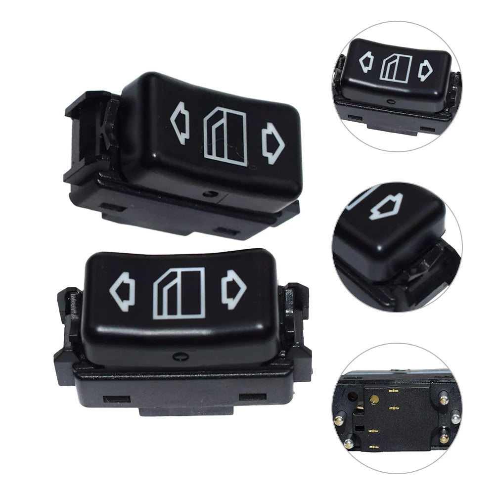 2Pcs Left & Right Control Power Window Switch Replace 1248204510 1248204610 for Mercedes W124 W126 W201 Qme