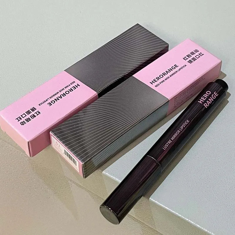 HERORANGE Push-button Mirror Lipstick Moisturizing Long-lasting Lip Qme