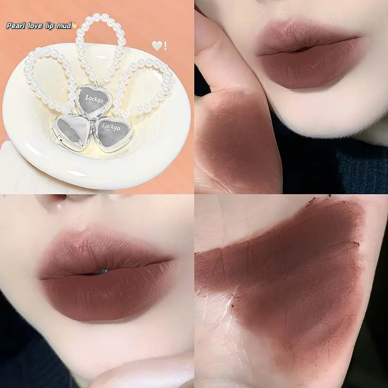 Mini Heart Shape Water Matte Mist Lip Llaze Mirror Gloss Pearl Qme G05-06