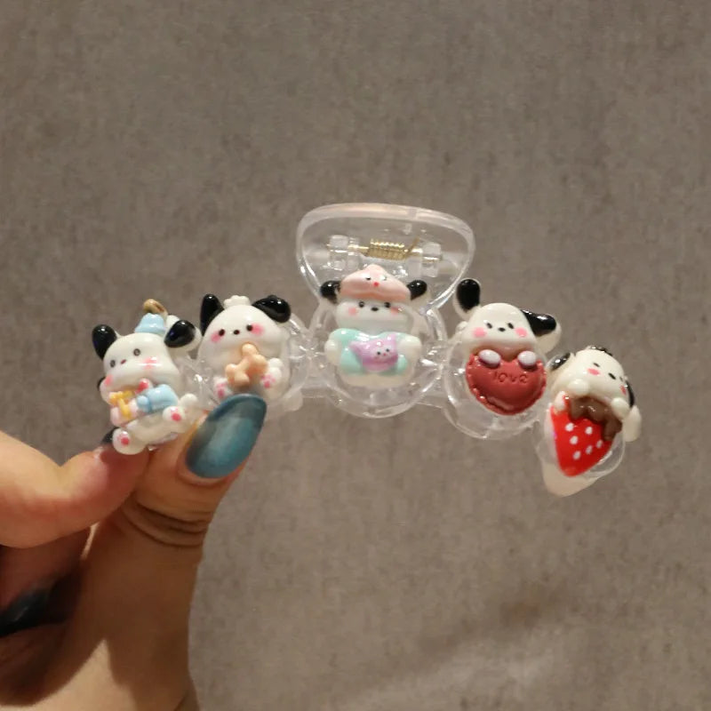 Hello Kitty Kuromi Handmade DIY Clips Student Hair Accessories Smooth Qme 13