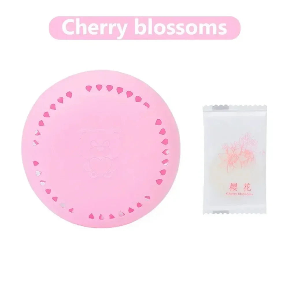 Solid Air Aromatherapy Freshener Toilet Lasting Deodorization Home Wardrobe Car Household Solid Fresheners Self-adhesive 6pcs Qme Cherry blossoms set 2PCS Other