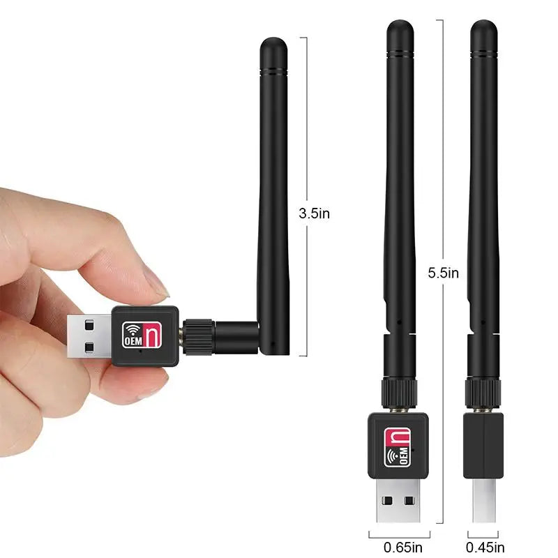 Usb Wireless Network Adapter AC1200 Wifi Receiver Desktop Computers Qme