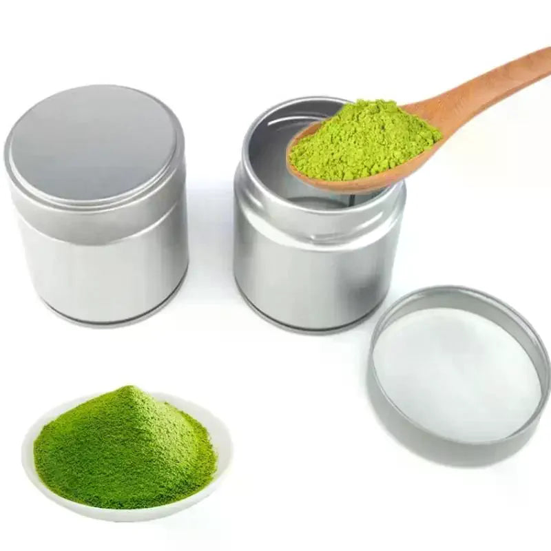 Portable Mini Matcha Powder Can Thick Tinplate Tea Sealed Jar Spice Storage Box Container Box Kitchen Gadgets Household Qme