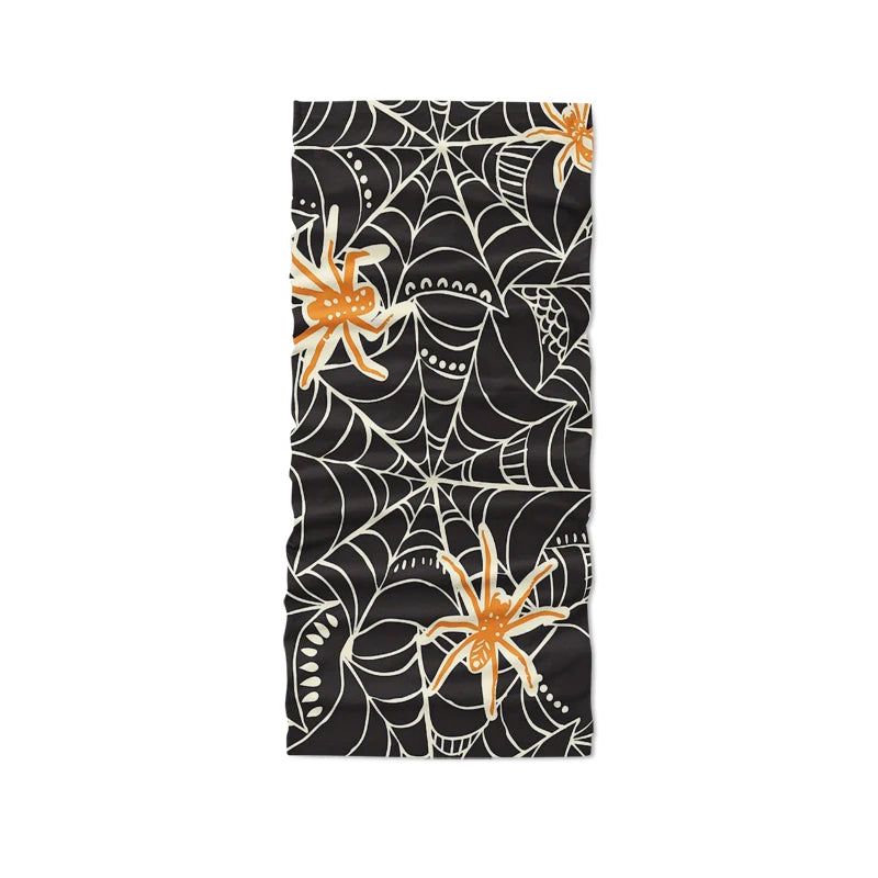 Funny Skull Pumpkin Musical Note Turban Scarf 3d Printing Female Neck Qme style8 One Size >8Y