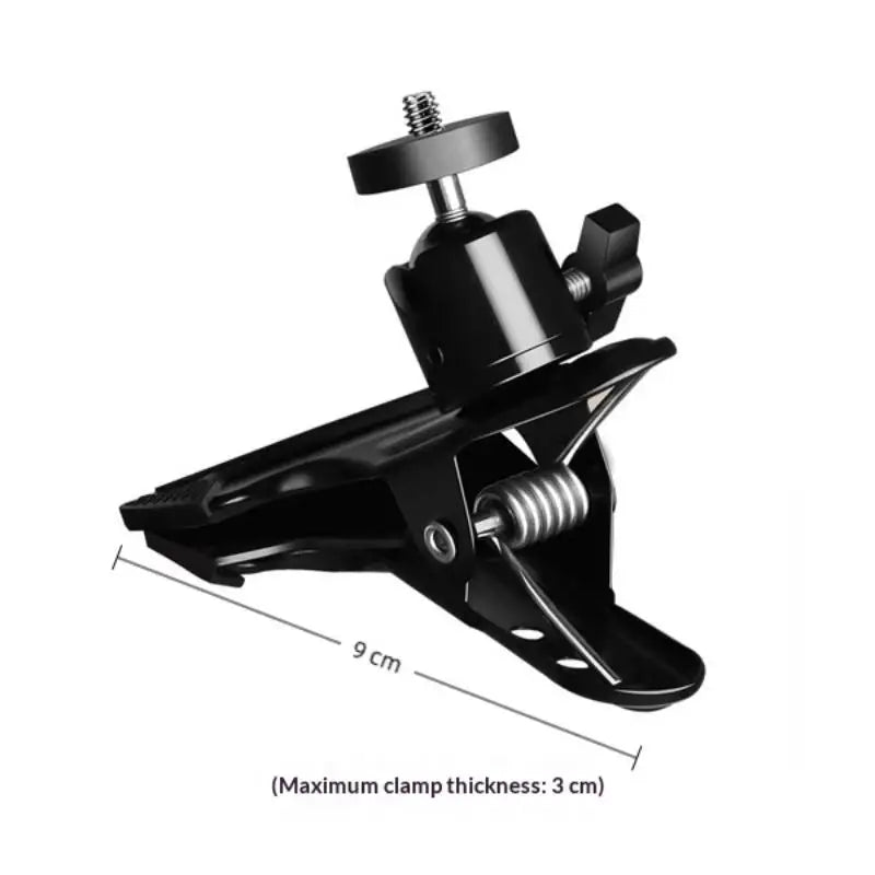 Universal Fit Metal Camera Clip Clamp 360 Swivel Photography Ball Qme
