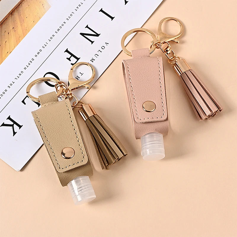 Travel Mini Hand Sanitizers Case Portable Empty Bottle Keychain Qme