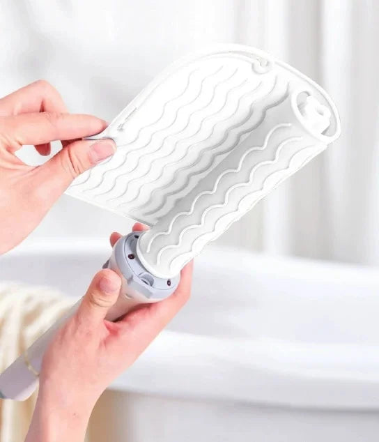1PC Silicone Heat Resistant Mat For Hair Styling Tools, Pad For Curling lrons And Straighteners, Portable Styling Heat Mat Qme White