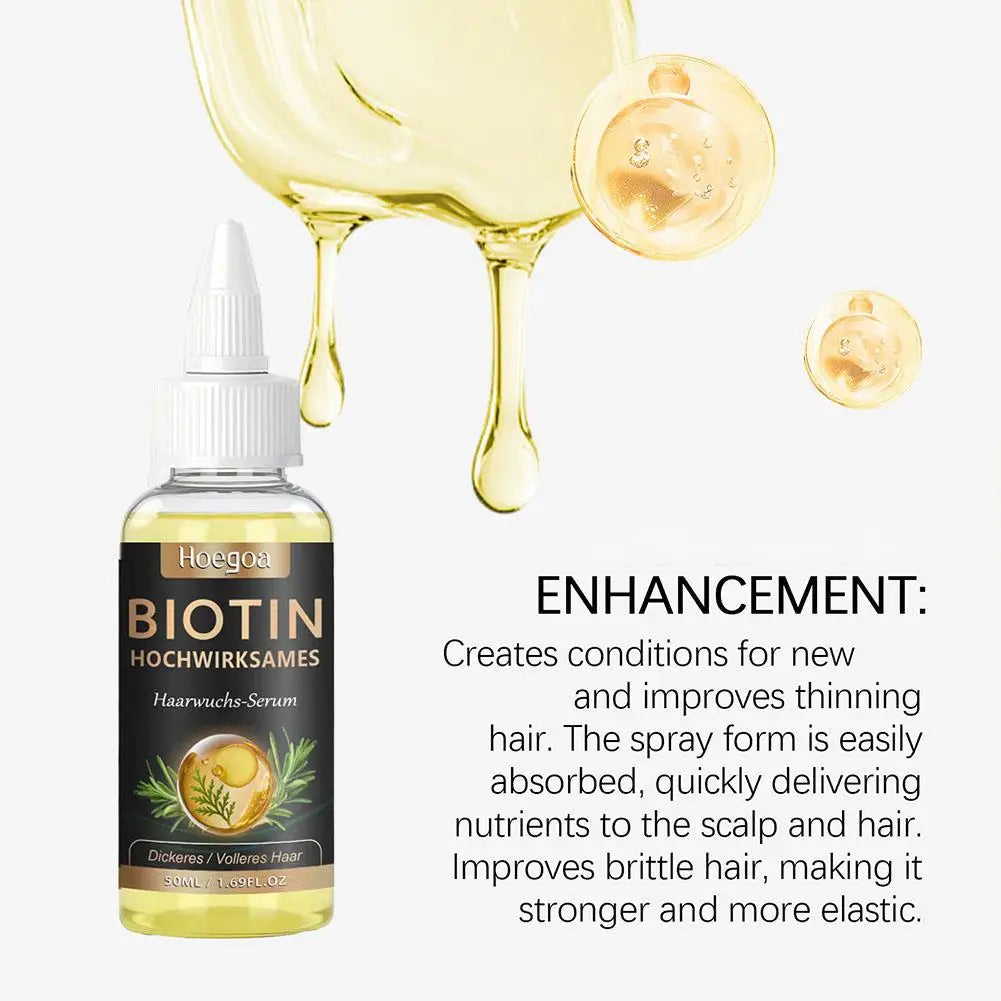 30 Biotin Hair Serum Rosemary Ginger Growth Oil Men Women Help Grow Qme