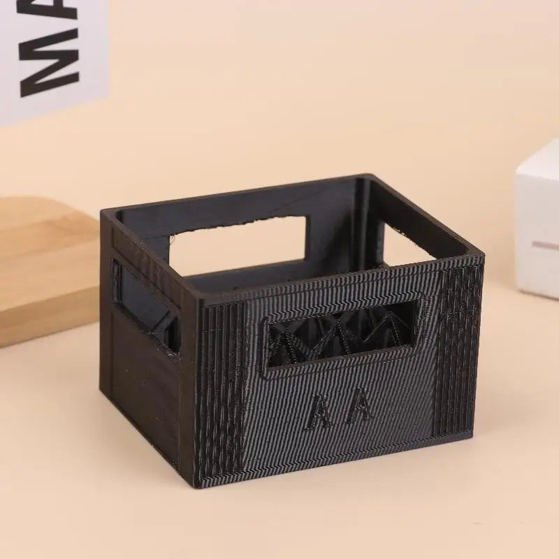 3D Printed Beer Crate Style Battery Storage Case No. 5 Aa No. 7 Aaa Battery Basket Stackable Batteries Storage Box Home Decor Qme A1