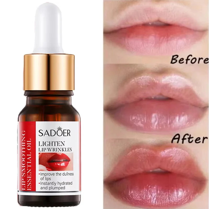 Lip Booster Plumping Serum Oil Hyaluronate Acid Moisturizing Sexy Enhancer Non-Irritating Brighten Fade Lines Plump Products Qme