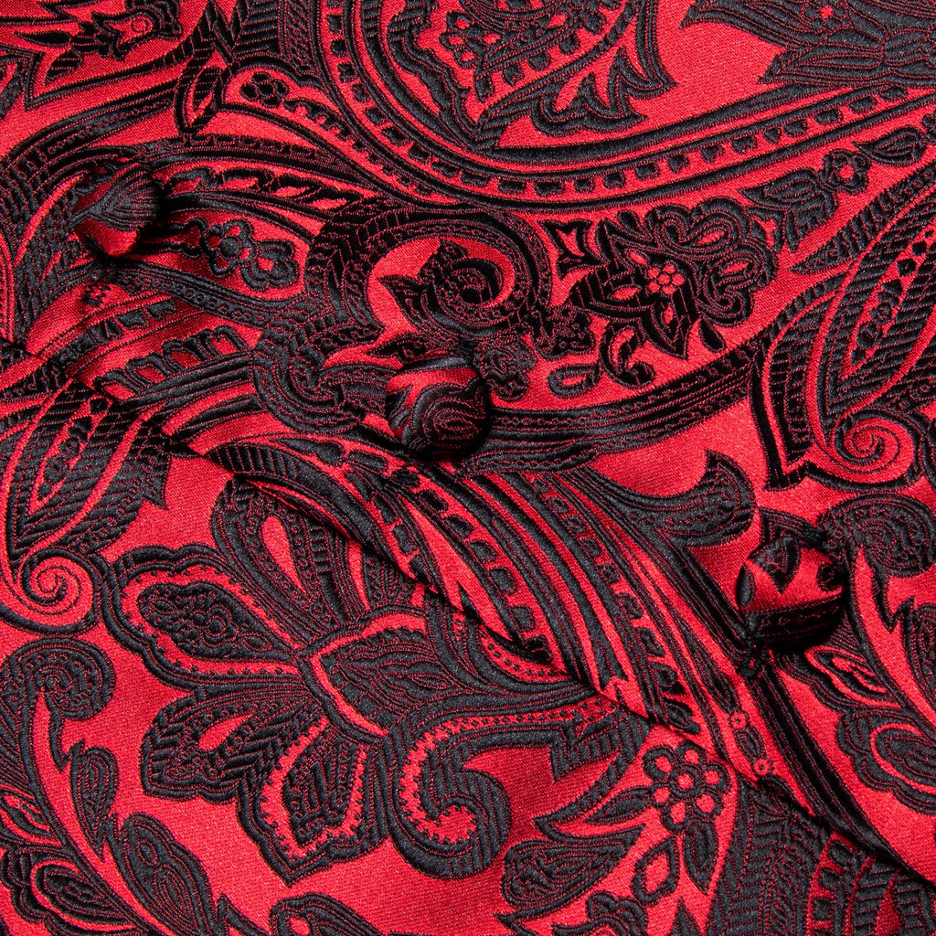 Men's Formal Jacquard Floral Vest Tie 2 Choices Ideal Banquets Garden Qme