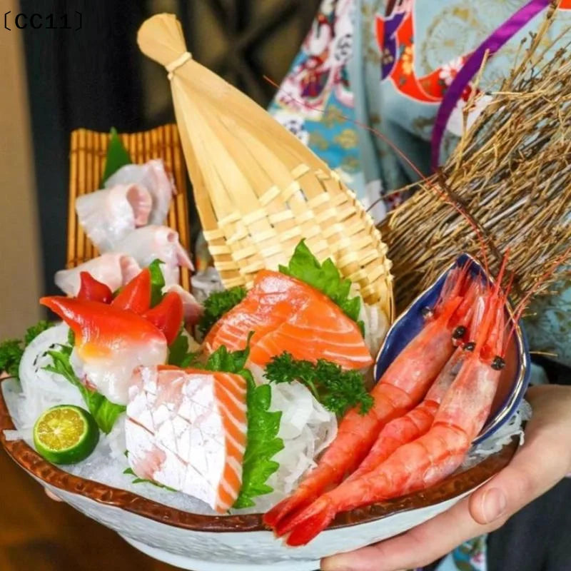 Boat-shaped Bamboo-woven Fruit Basket Living Room Storage Tray Snack Qme