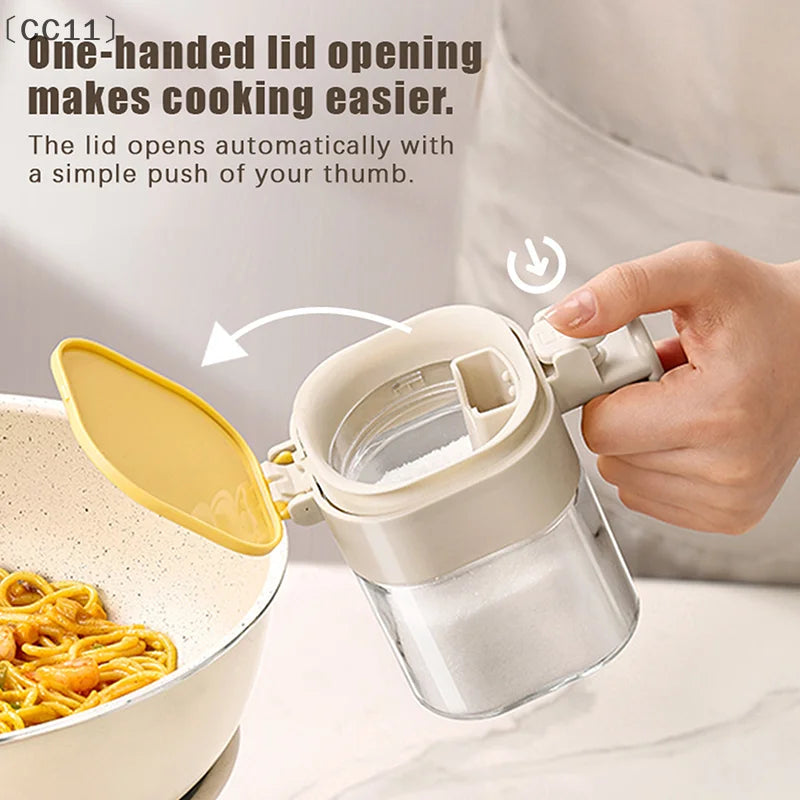 CC11Sealed Glass Seasoning Jar Moisture-proof Leak-proof Sugar Salt Qme