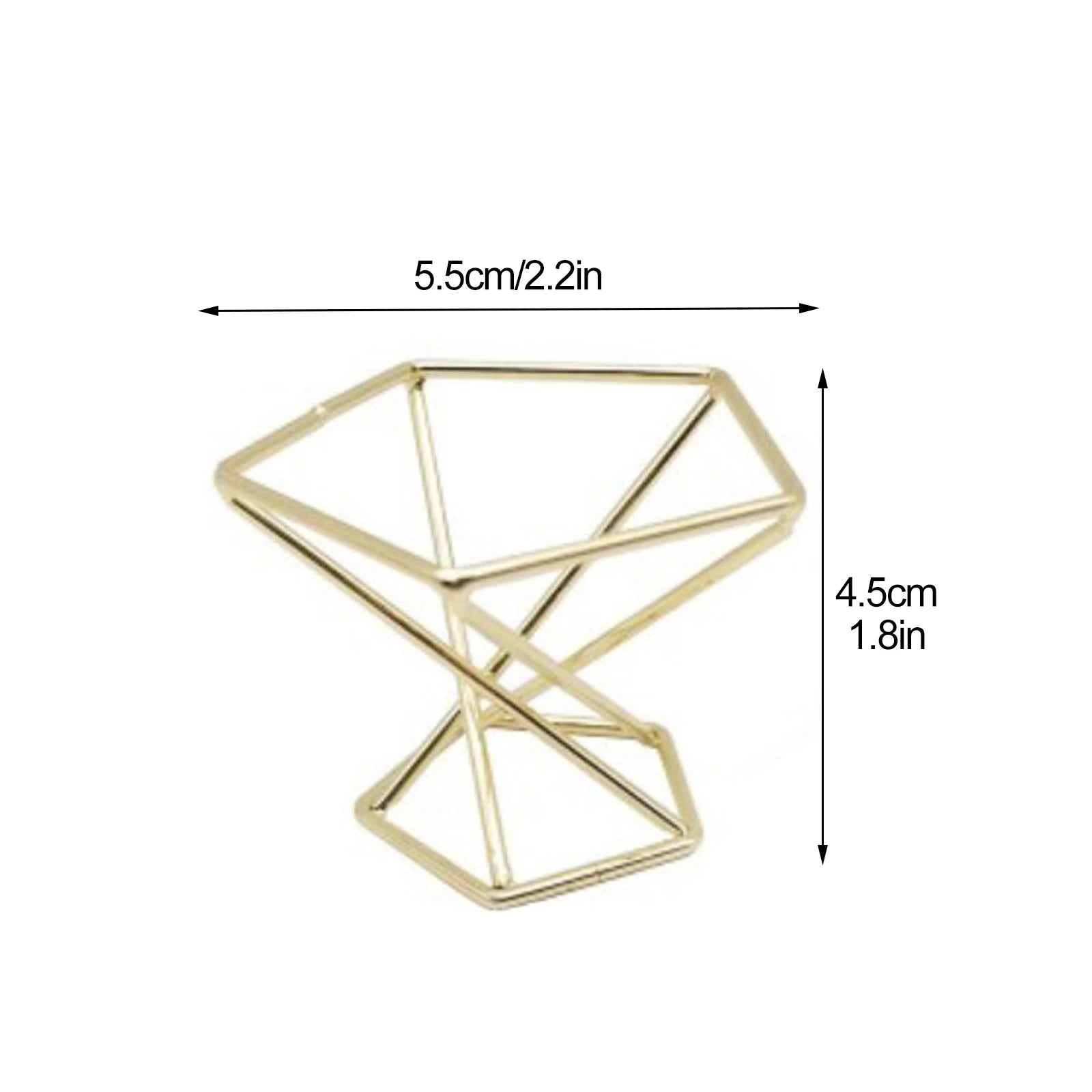 Rose Gold Geometric Air Plant Holder Metal Tillandsia Stand Hollow Display Rack Makeup Sponge Holder Home Desk Decor Qme Gold