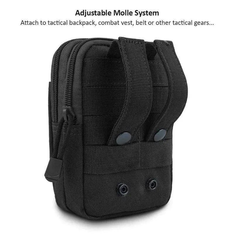 Men Mobile Phone Case Pouch Waist Bag Waterproof Nylon Multifunction Qme
