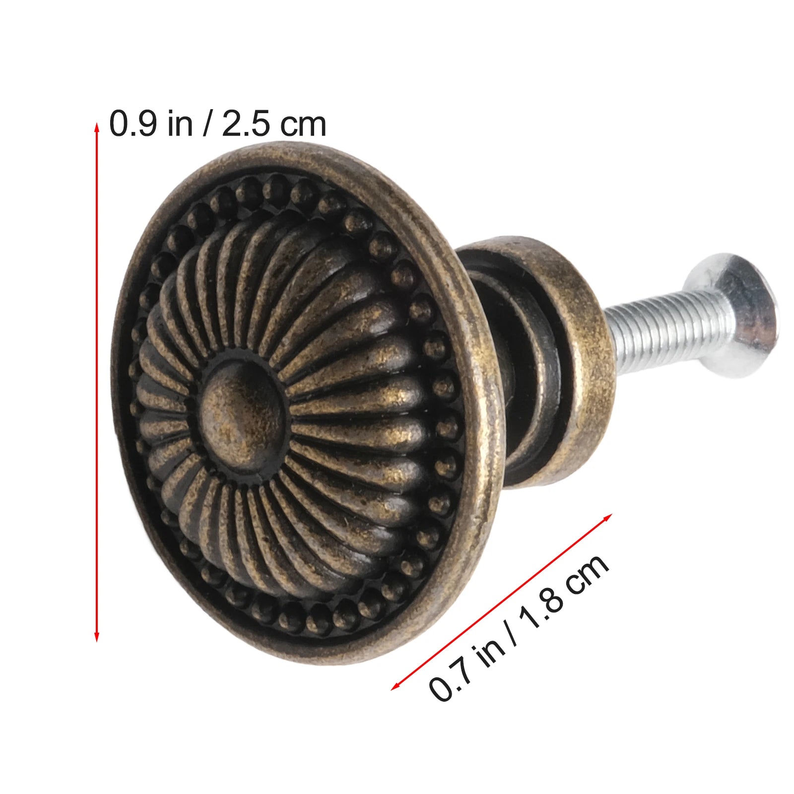 4Pcs Vintage Bronze Cabinet Knobs Set Cupboard Door Pull Knob Zinc Alloy Dresser Knob Furniture Handle Pulls Jewelry Box Knobs Qme