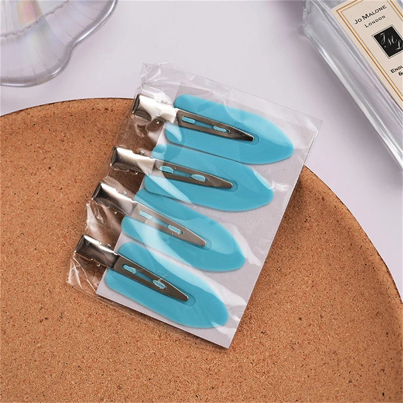 Traceless Hair Clip Cream Glue Side Girl Korean Simple Duckbill Fairy Qme 4pcs D