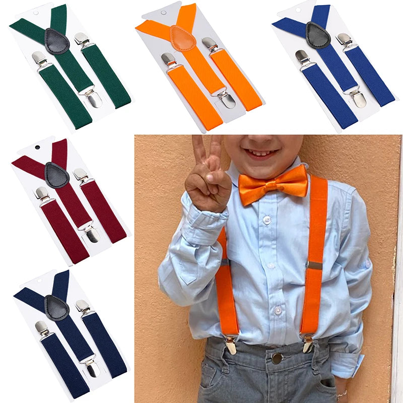 Kids Suspenders Soild Fashion Children Boys Braces Girls Adjustable Suspenders Kid Designer Belts Baby Wedding Accessories Qme