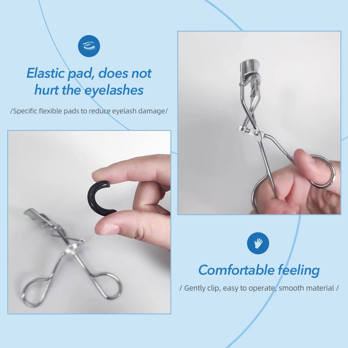 Silver Protable Long Lasting Professional Natural Curling Not Hurt Qme