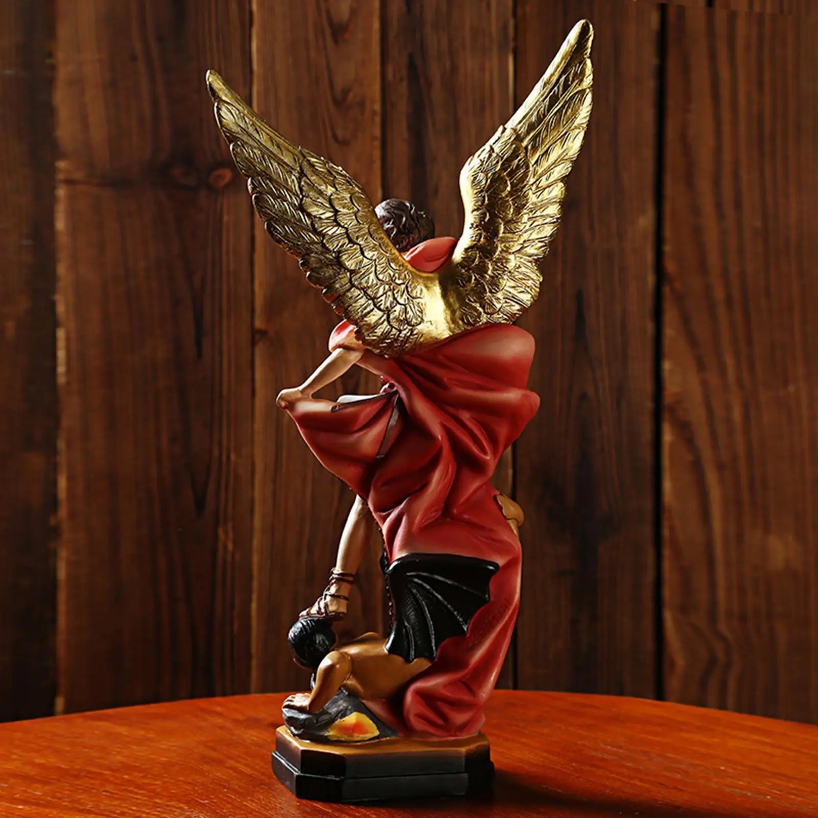 Archangel Michael Figurine St San Miguel Arcangel Colored Statue Qme