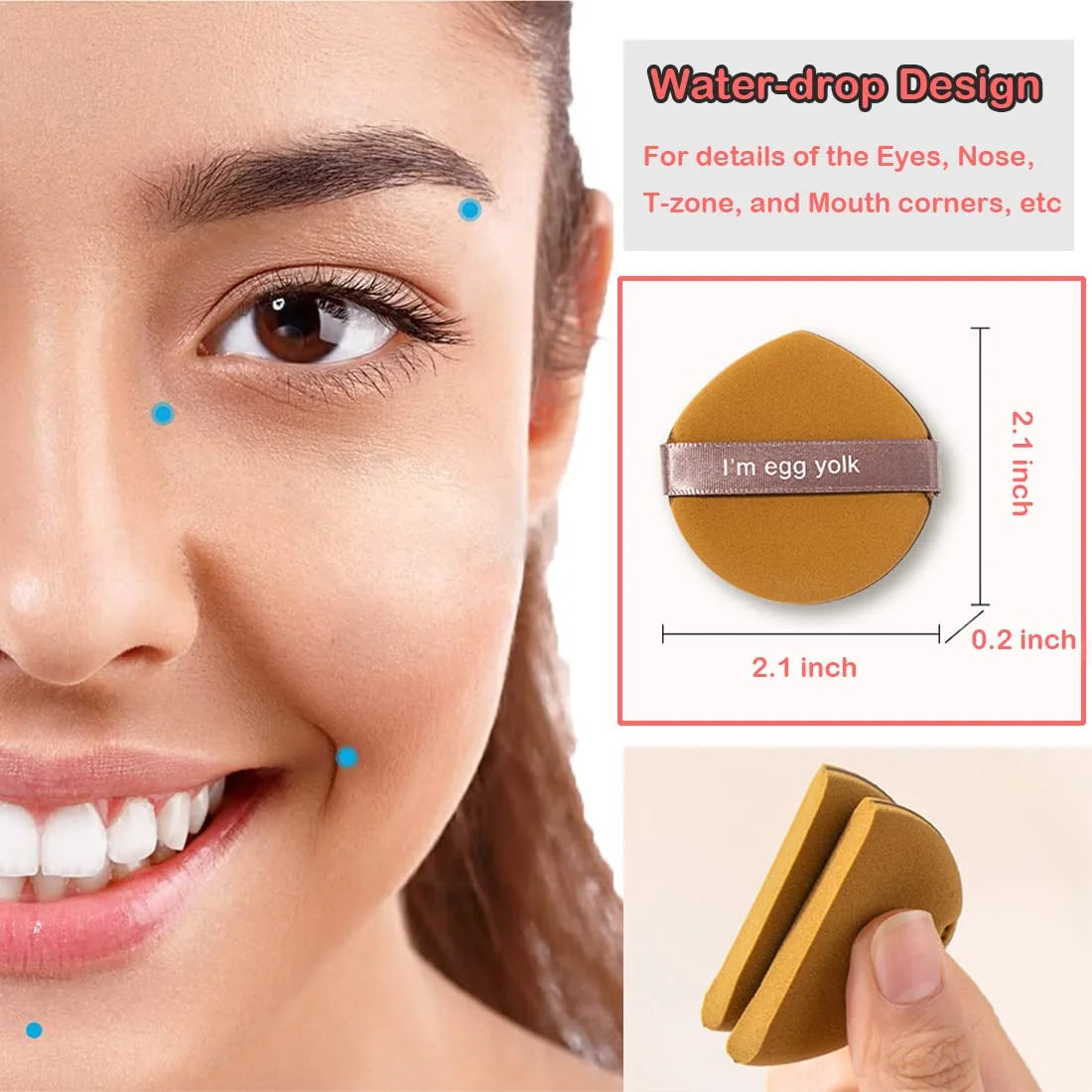 Soft Sponge Makeup Powder Puff Dry Wet Dual-use Beauty Foundation Qme