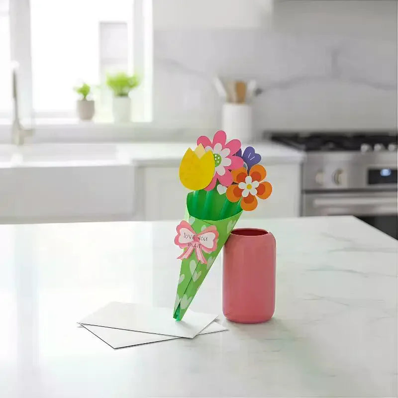 DIY Floral Card Making Kit - Easy Assembly Bouquet Craft for Greeting Cards - Perfect Handmade Gift for Teachers, Moms & Sisters Qme