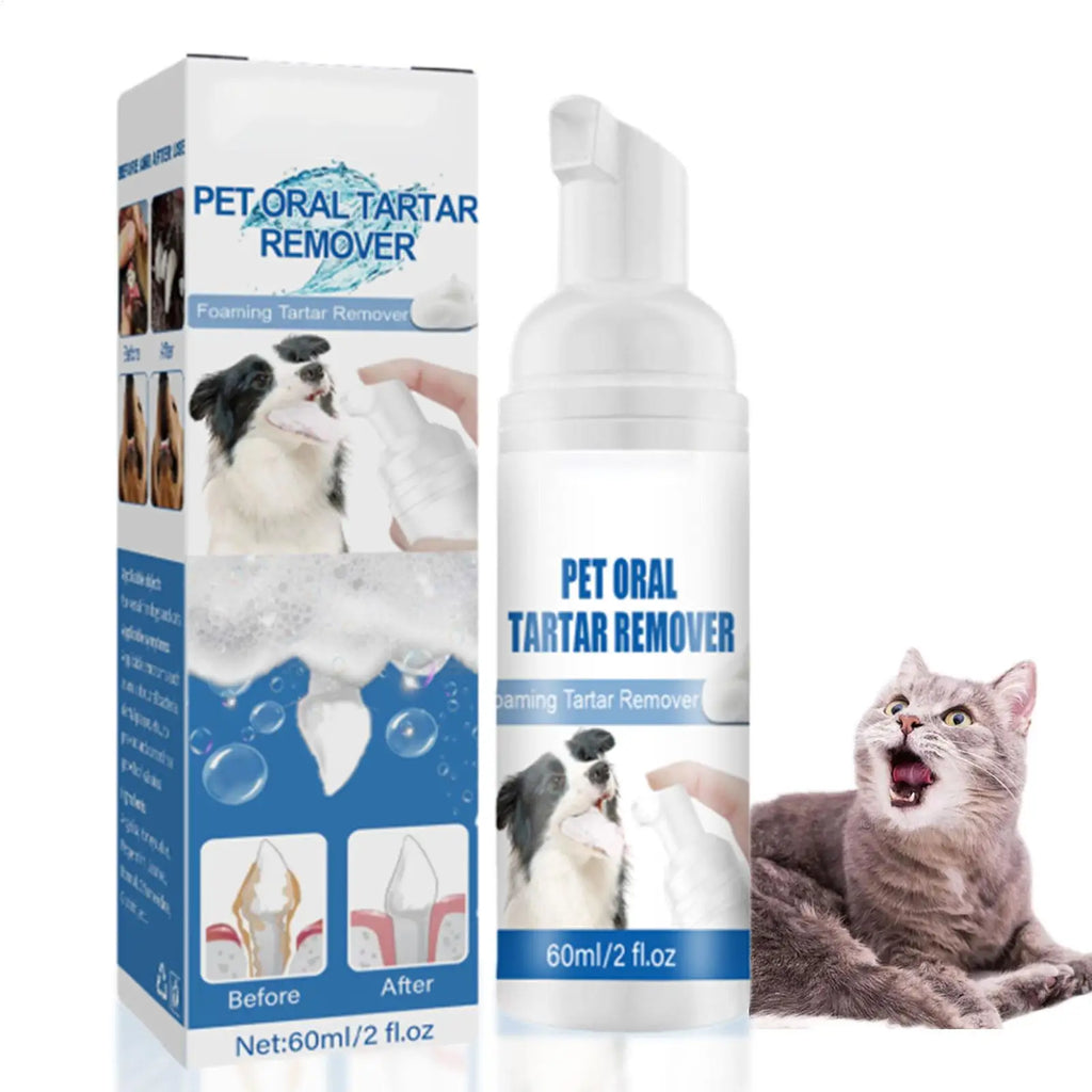 Tartar Remover For Dogs | Natural Dental Care Solution Foam | Control Tarter and Plaques, Clean Teeth Without Brushing Qme