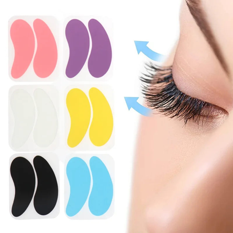 Reusable 1Pair Eye Pads Silicone Stripe Lash Lift Eyelash Extension Qme