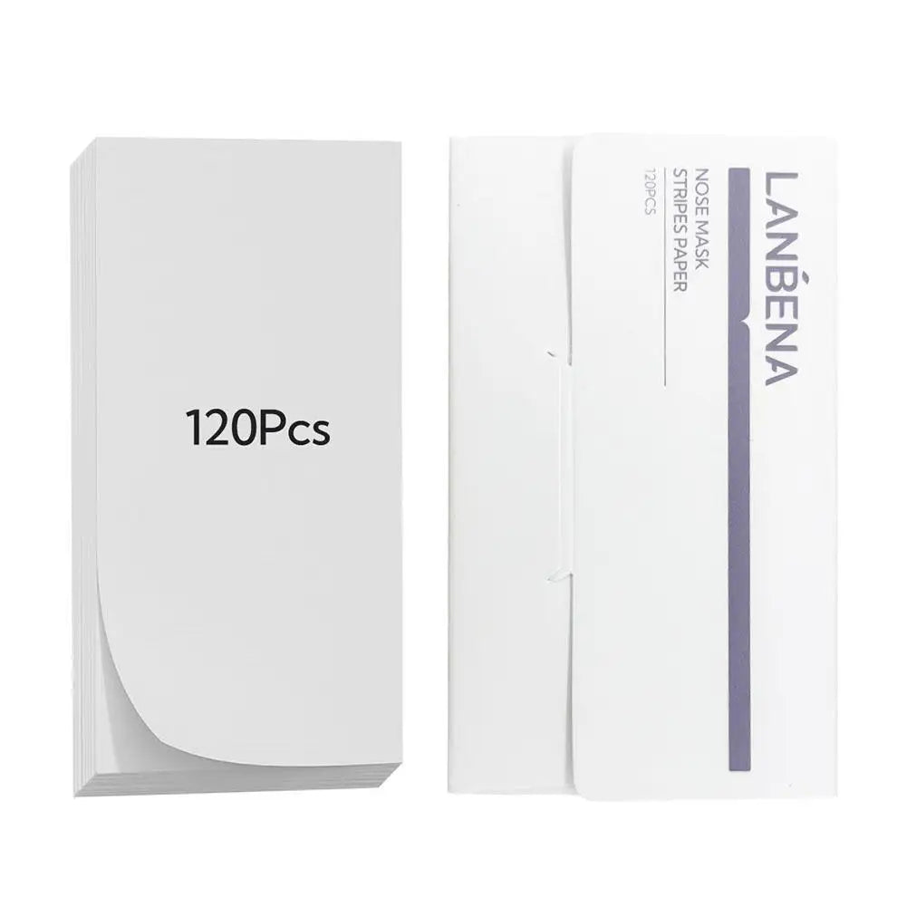 120pcs Blackhead Removal Papers Plant Pore Strips Nose Acne Cleansing Black Dots Peel Off Mud Mask Treatments Skin Care Qme WHITE CN