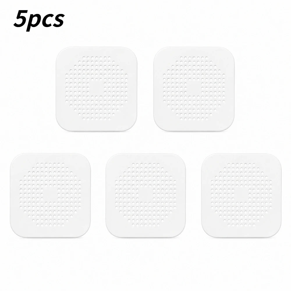 1/3/5pcs Multifunctional Silicone Hair Trap,Sink Drain Stopper Filter for Kitchen Bathtub Shower Floor Home Accessory Qme white 5pcs