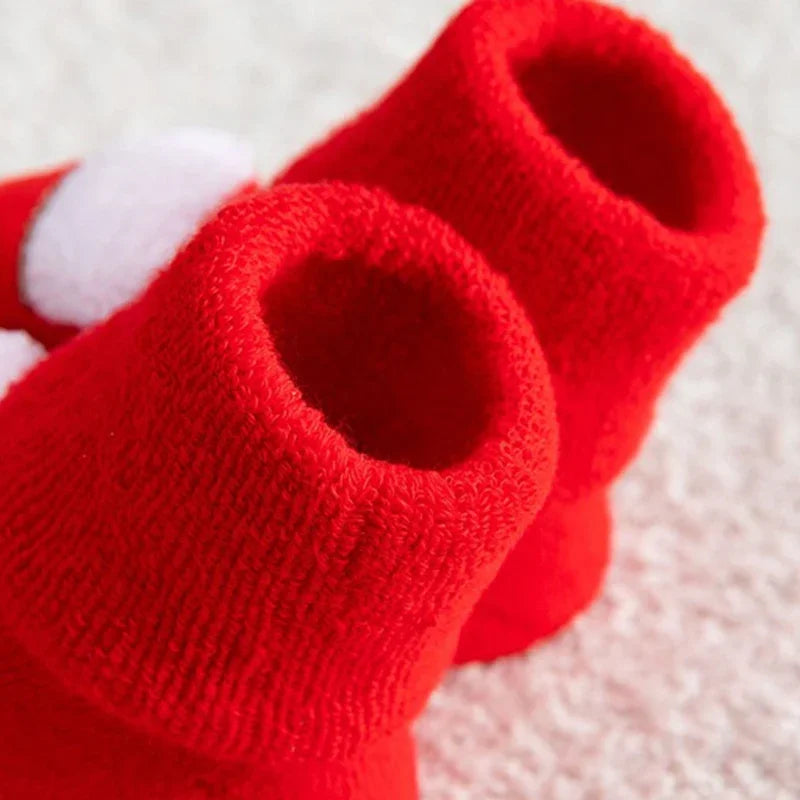 Kids Children's Socks for Girls Boys Non-slip Print Cotton Toddler Baby Christmas Socks for Newborns Infant Short Socks Clothing Qme