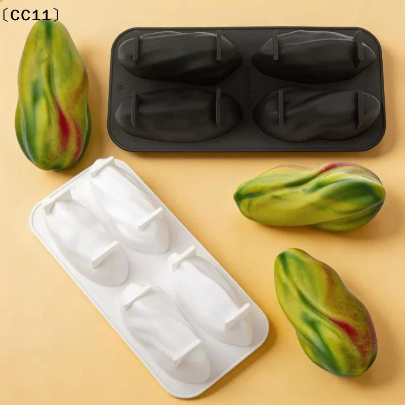 Chocolate Dessert Pudding Baking Mold 4 Cavity Pistachio Mousse Cake Qme