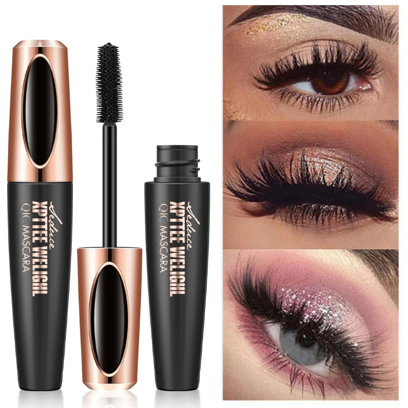 1pcs 4D Mascara Thick Slender Curly Waterproof and Sweatproof 24h Lasting Effect Without Smudge Mascara Makeup Tools Qme