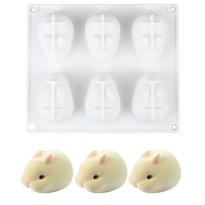 1Pc Silicone 3D Mold Cake Decorating Mould for Baking Mousse 6 Forms. Qme