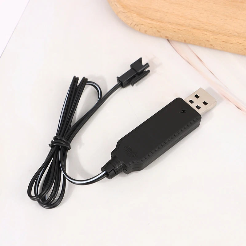 USB Charger Cable For 3.7V Lithium Battery Charger SM-2P Forward RC Car Aircraft Parts RC Quadcopter Toy Aircraft Accessories Qme