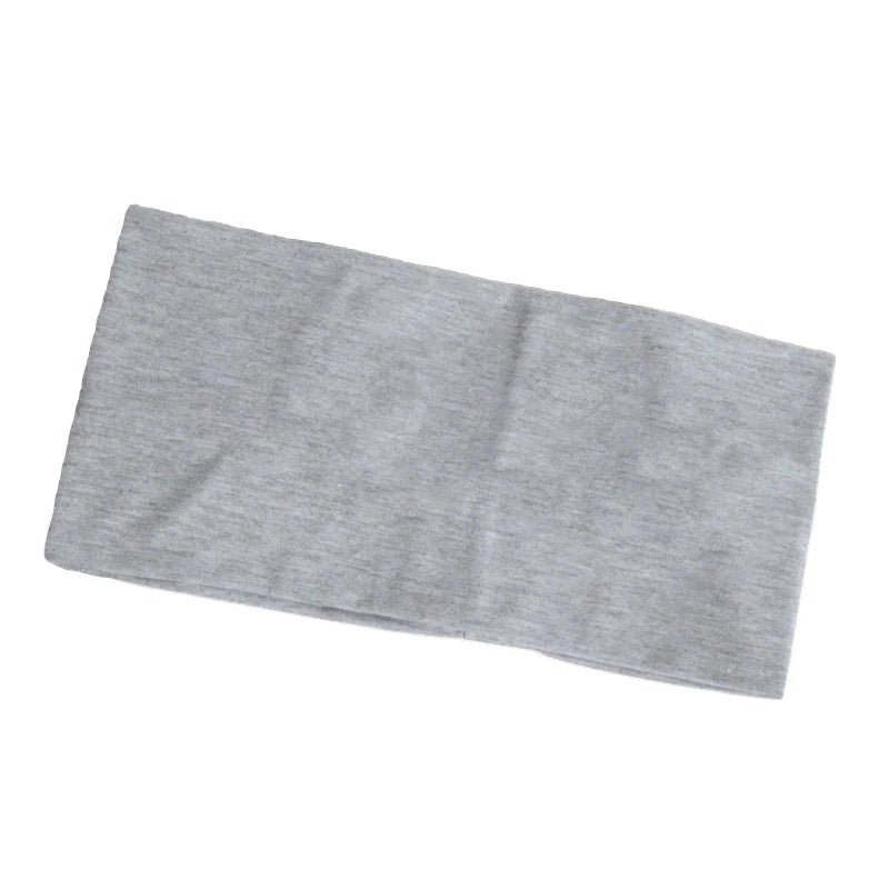 Wide Headband Sports Cycling Wash Face Hairbands Soft Yoga Knitted Qme GRAY